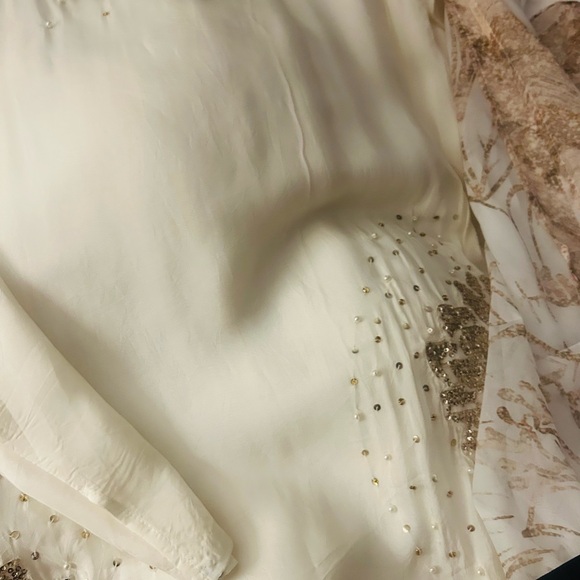 Elegant Cream Pakistani two piece outfit - Picture 10 of 11